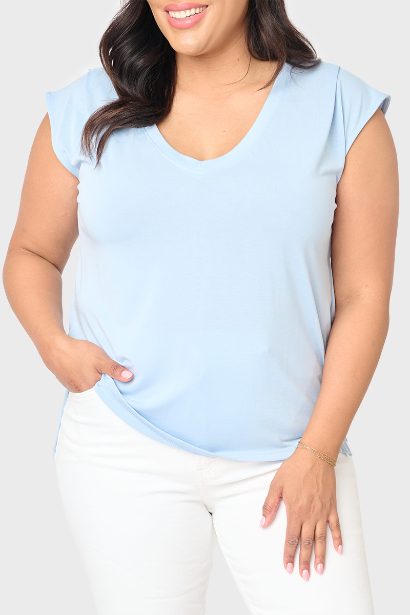 The Favorite Luxe Essentials V-neck Tee