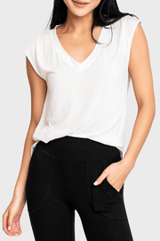 The Favorite Luxe Essentials V-neck Tee