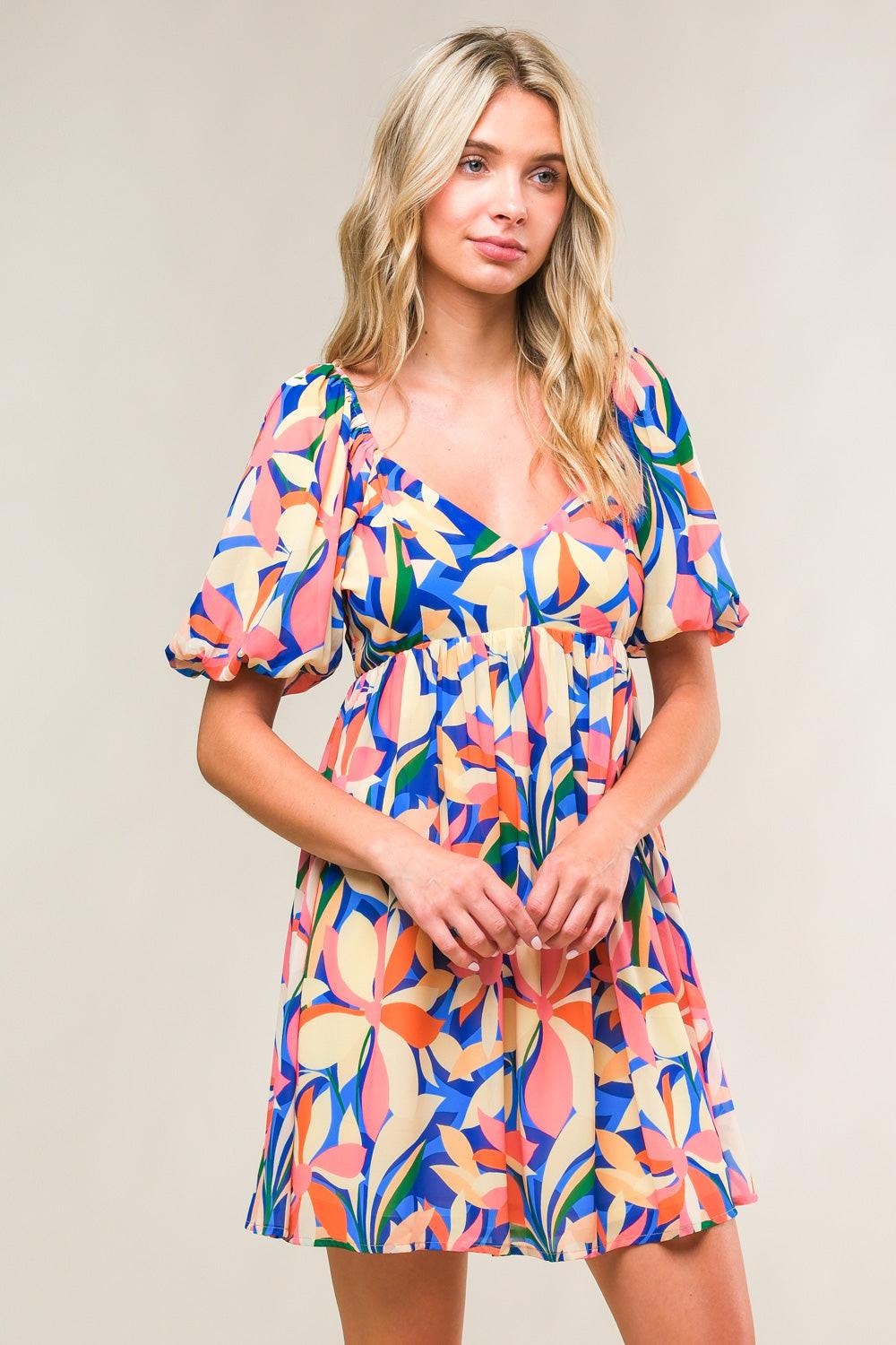 State Of Bliss Woven Mini Dress