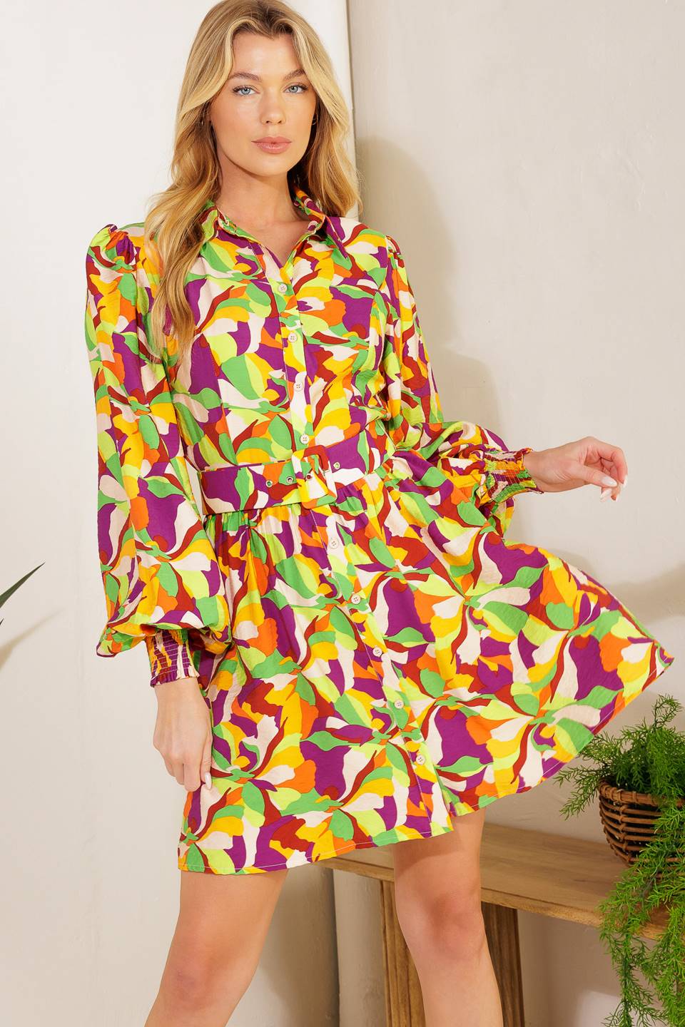 World Is Your Oyster Woven Mini Dress