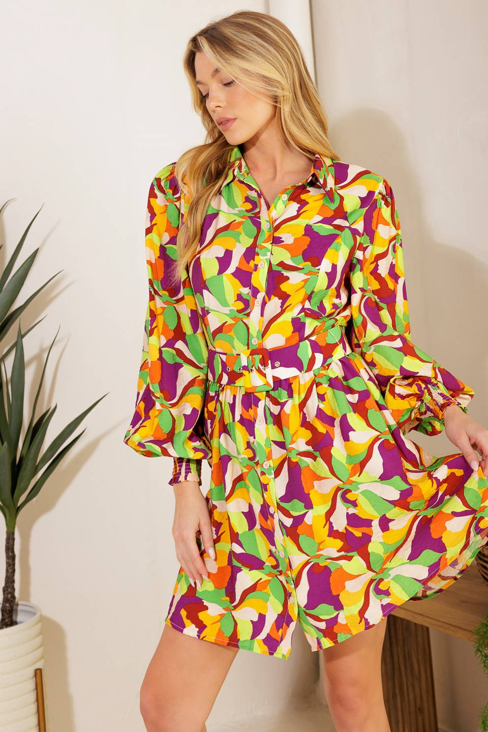 World Is Your Oyster Woven Mini Dress