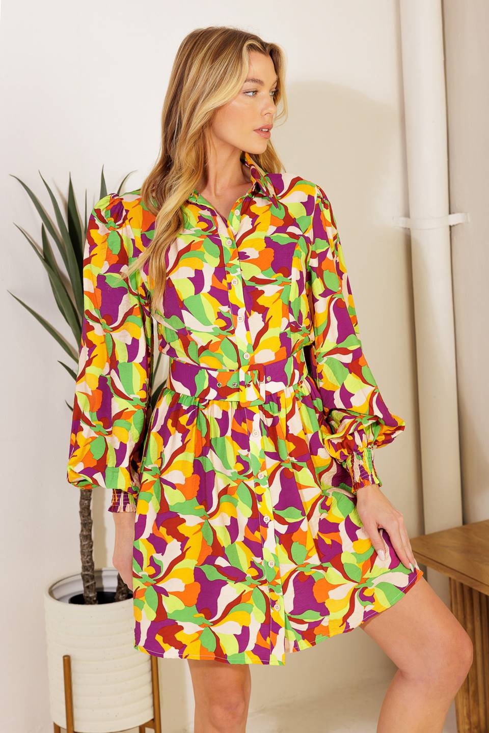 World Is Your Oyster Woven Mini Dress
