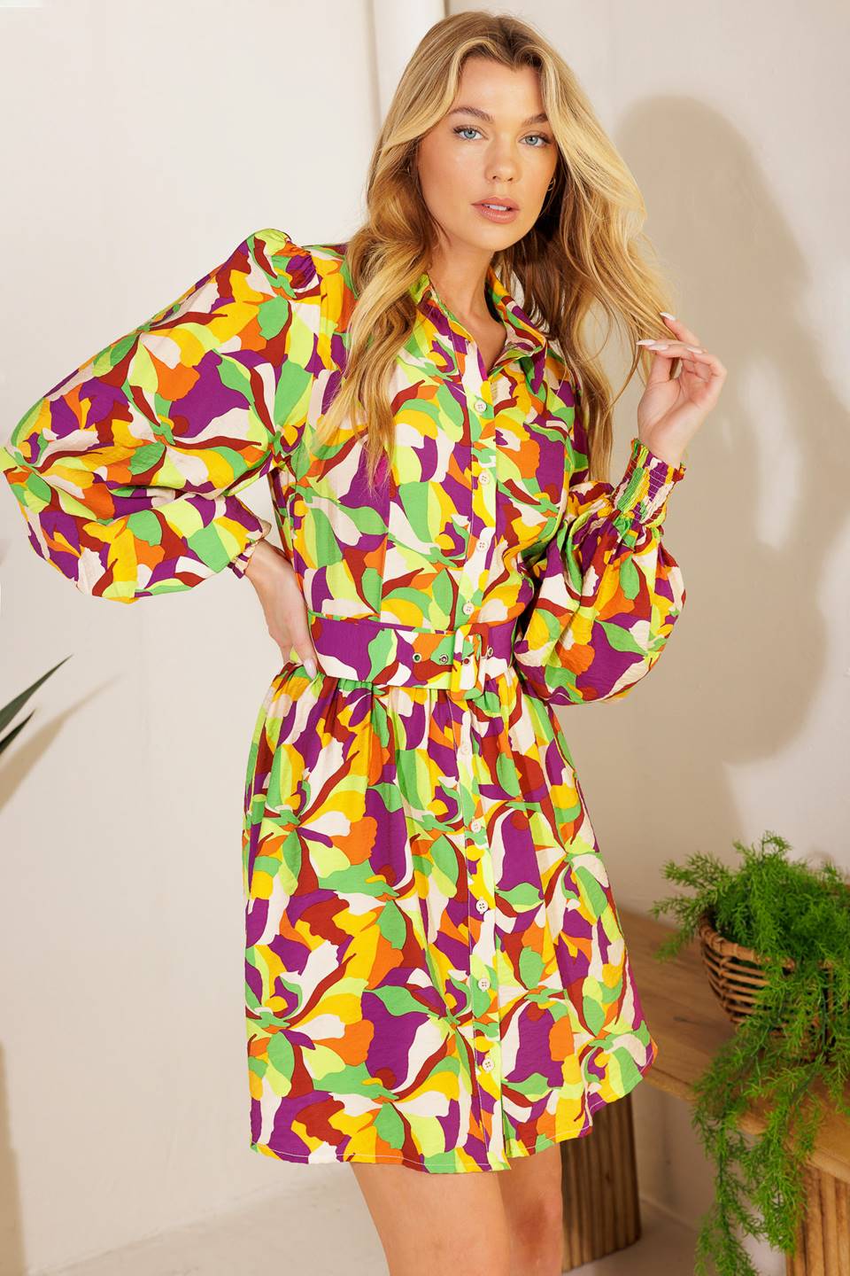 World Is Your Oyster Woven Mini Dress