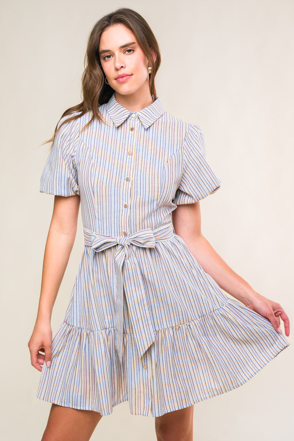 Adorable Presence Woven Mini Dress