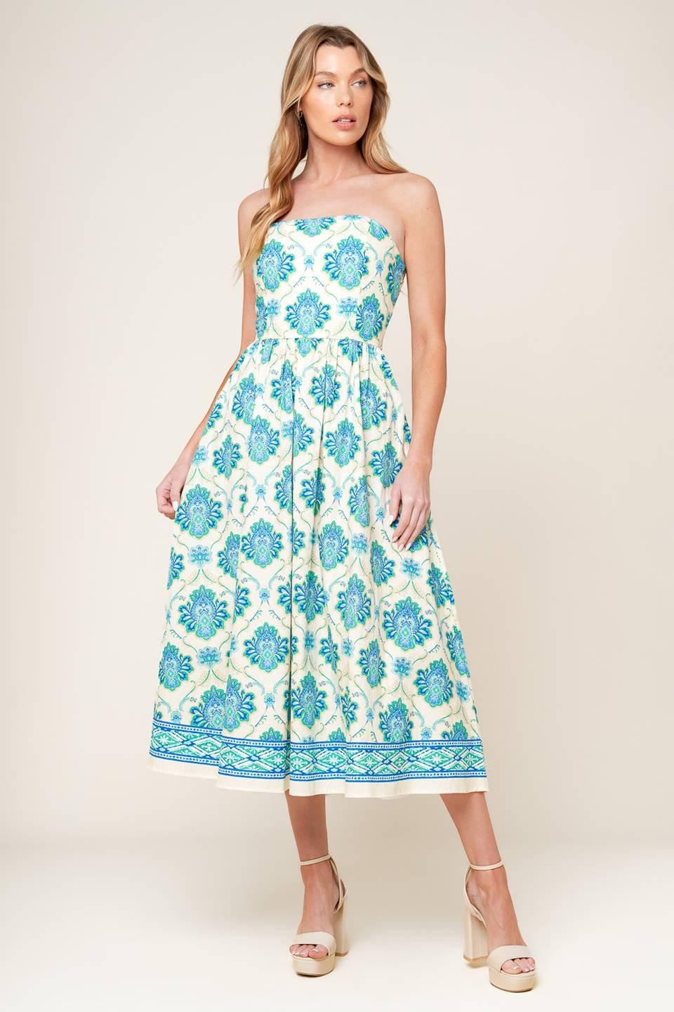 Thriving Poise Woven Midi Dress