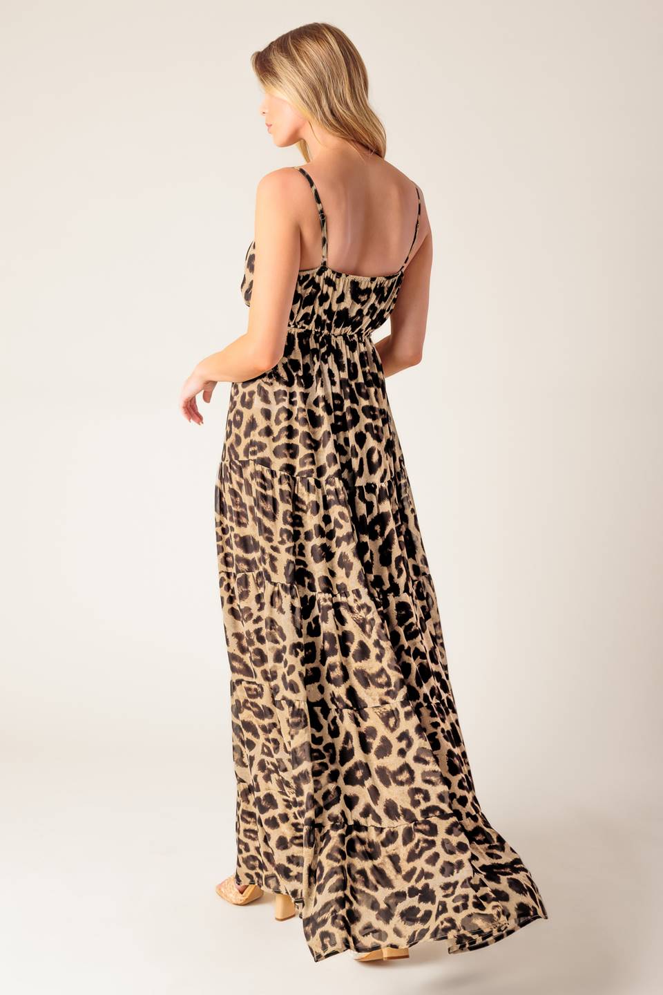 Beach Bum Leopard Woven Maxi Dress