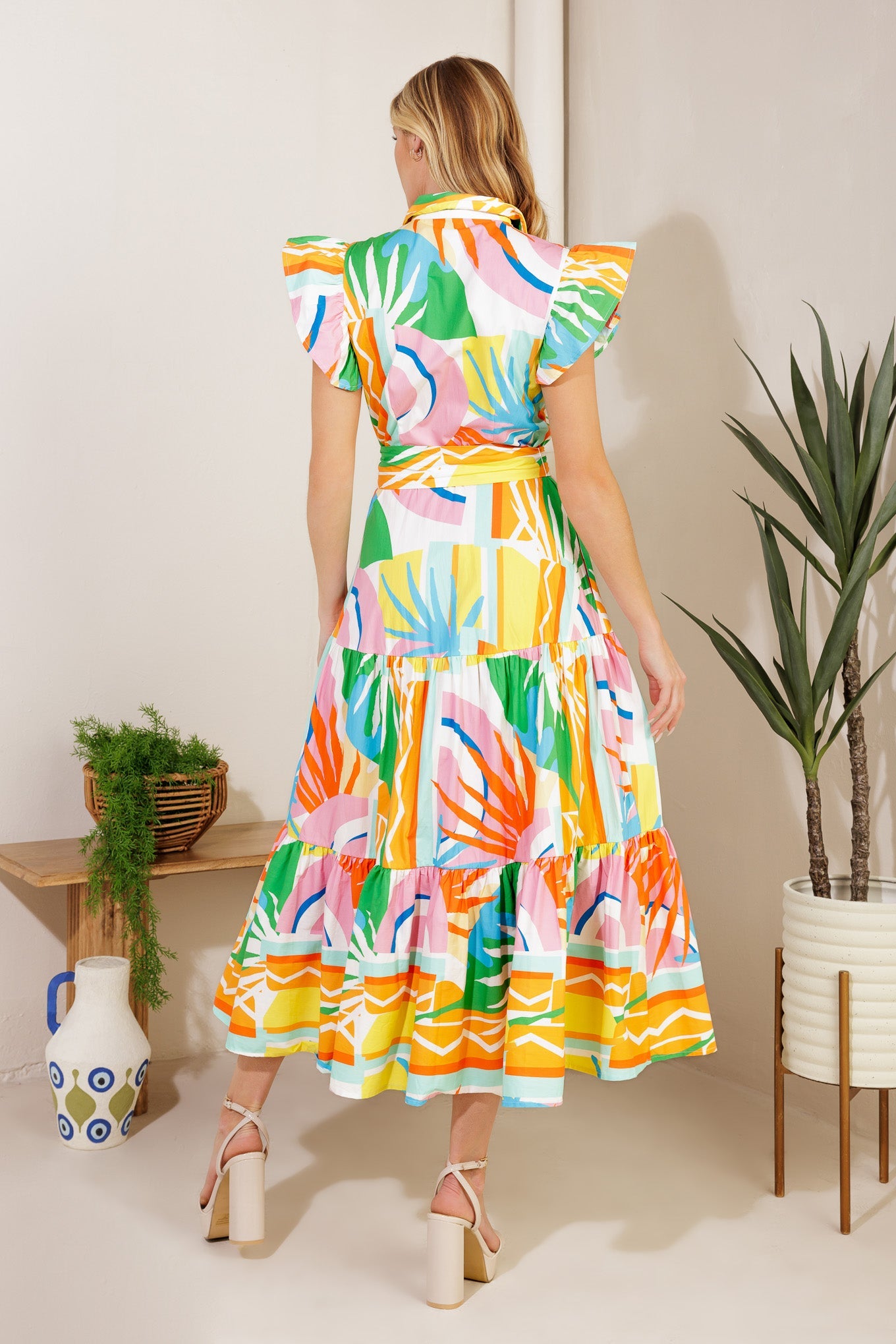Too Much To Bear Woven Midi Dress