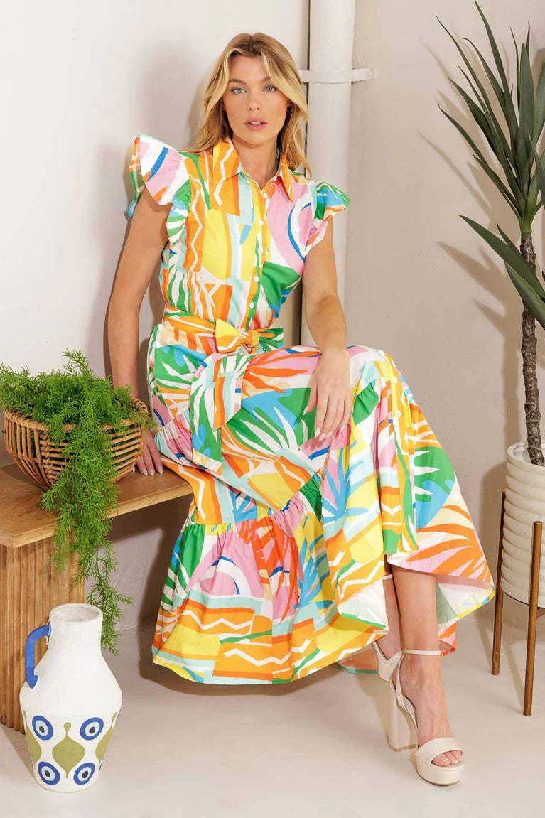 Too Much To Bear Woven Midi Dress
