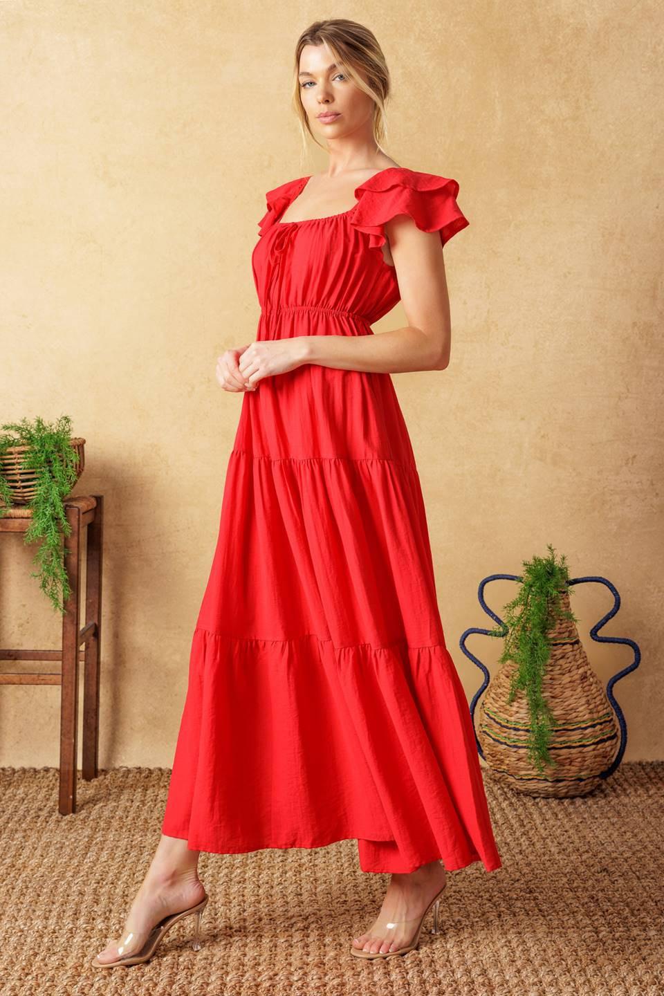 Get With It Woven Midi Dress