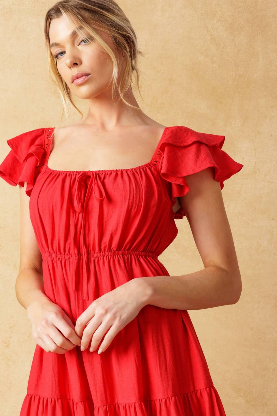 Get With It Woven Midi Dress