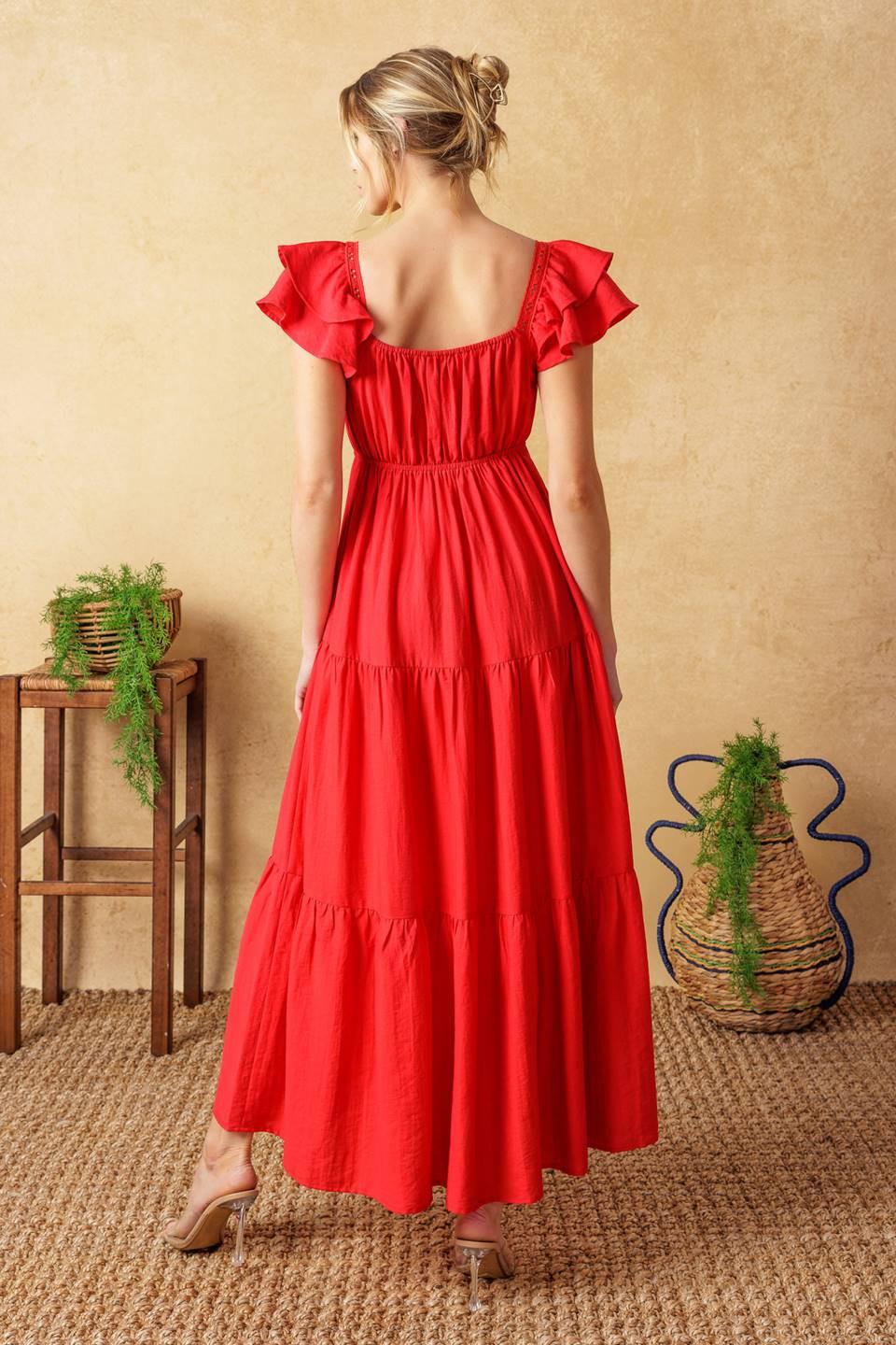 Get With It Woven Midi Dress