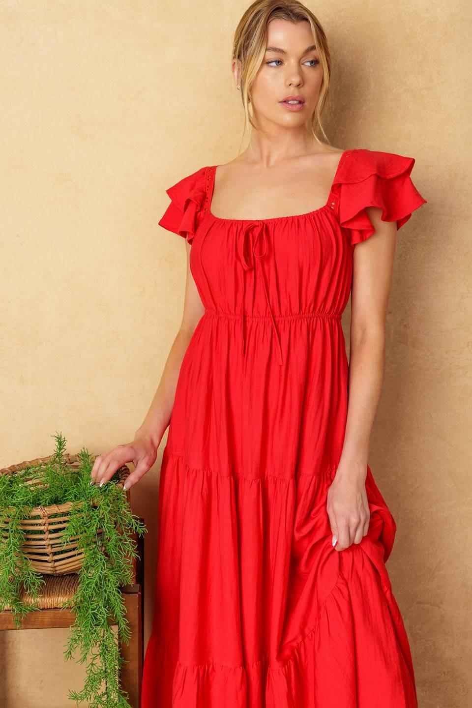 Get With It Woven Midi Dress
