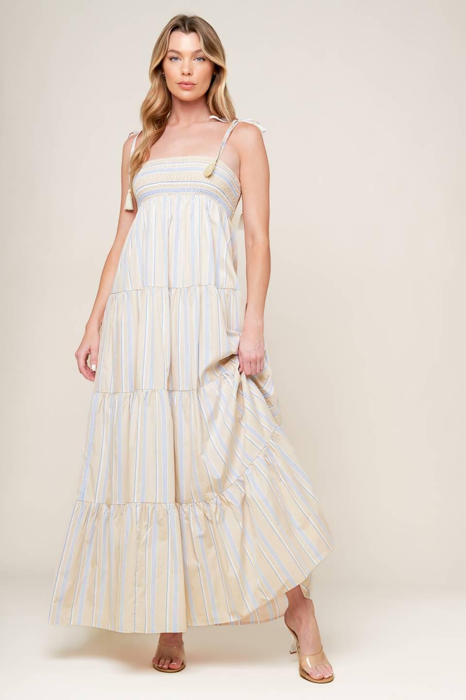 Waves Of Lift Woven Maxi Dress