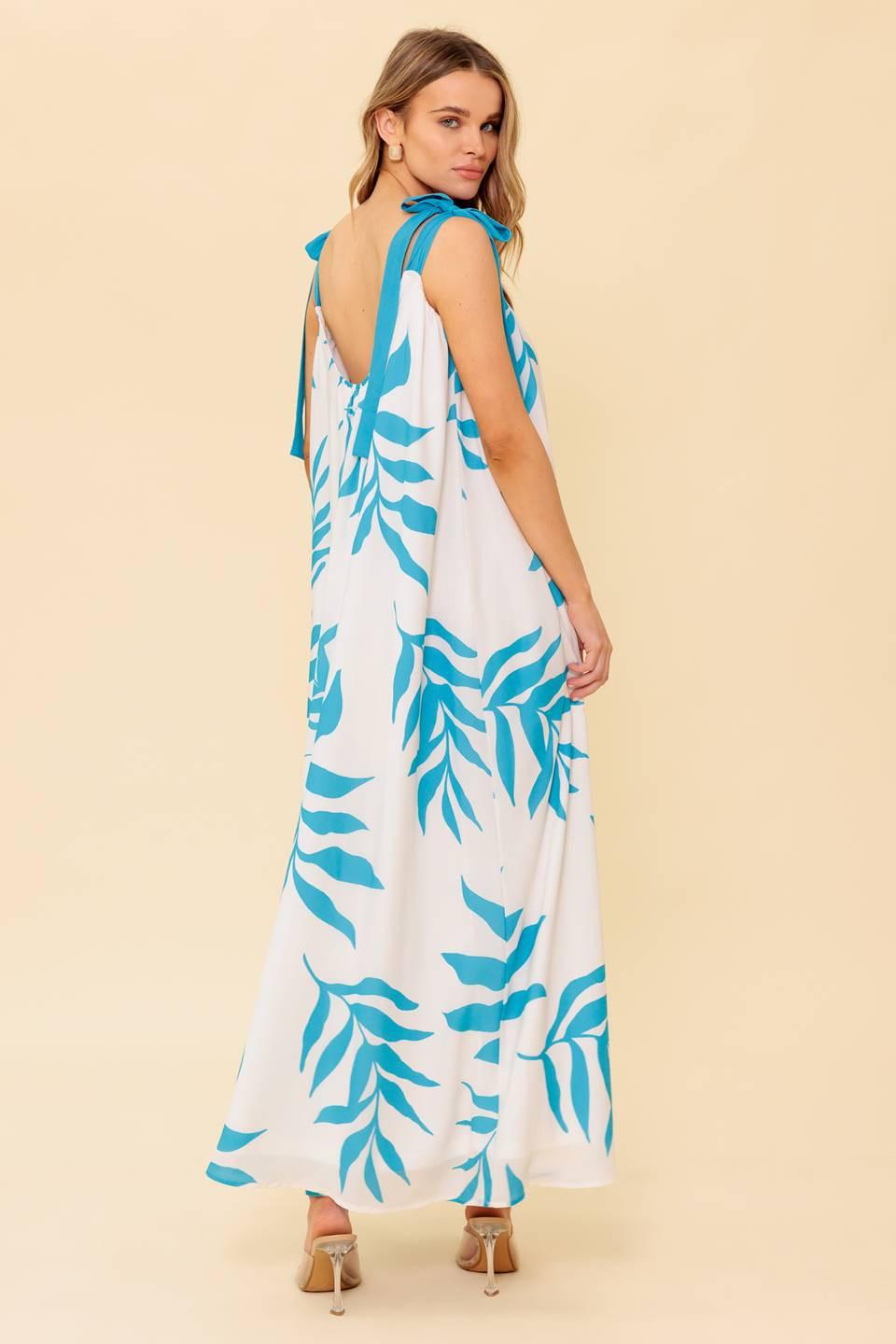 amalfi maxi dress Amalfi Coast Mizie Open Back Maxi Dress BLUE-MUL / S by Sugarlips