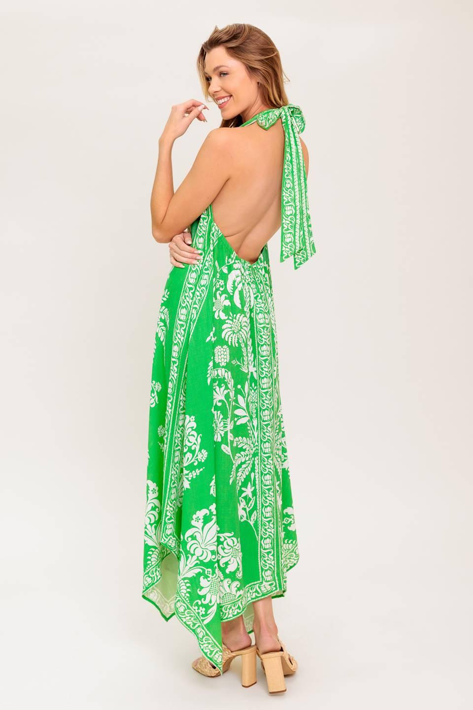 Hold Onto Hope Green Woven Midi Dress