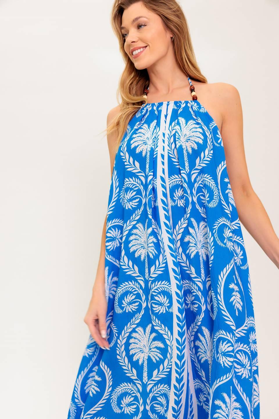 For The Dreamers Blue Woven Maxi Dress