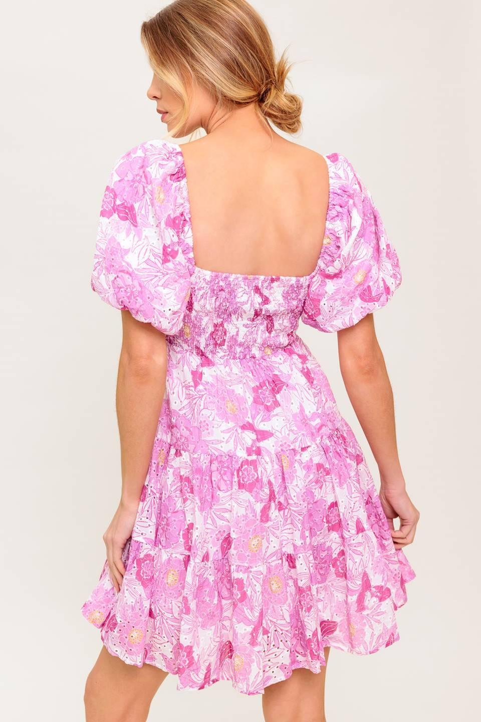 Meadow Rhythm Woven Eyelet Mini Dress