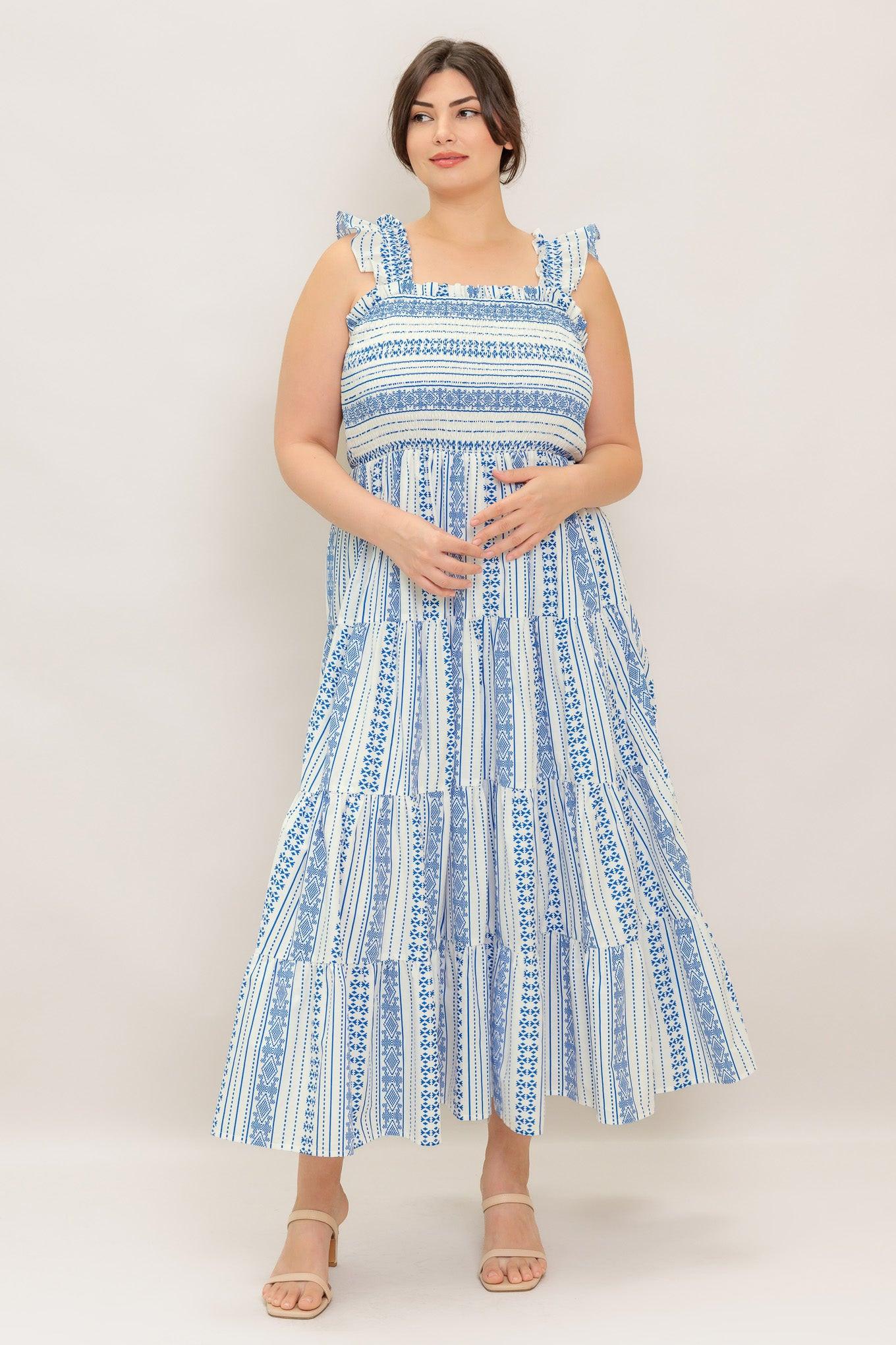Midsummer Petals Woven Midi Dress | Includes Plus Size