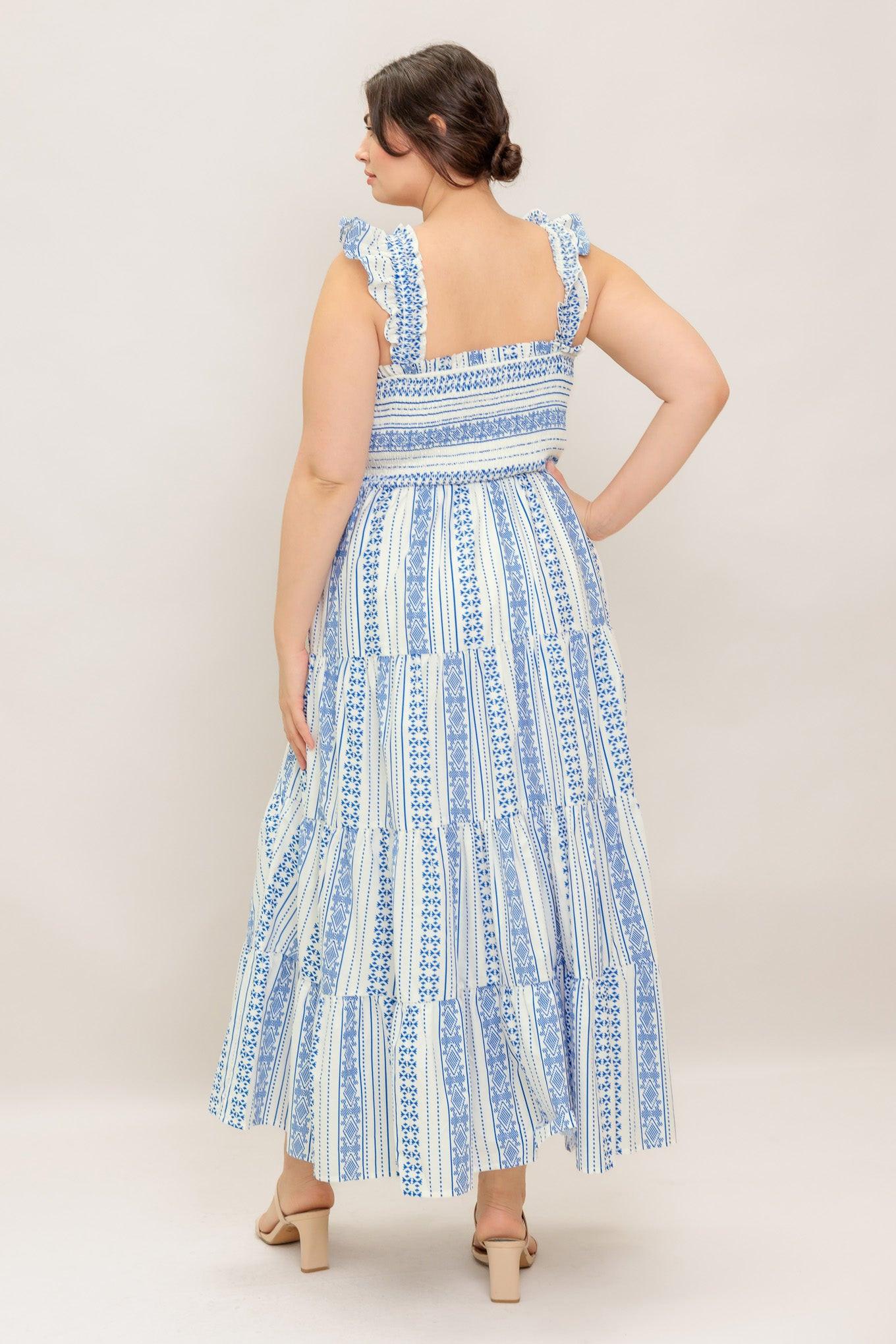 Midsummer Petals Woven Midi Dress | Includes Plus Size