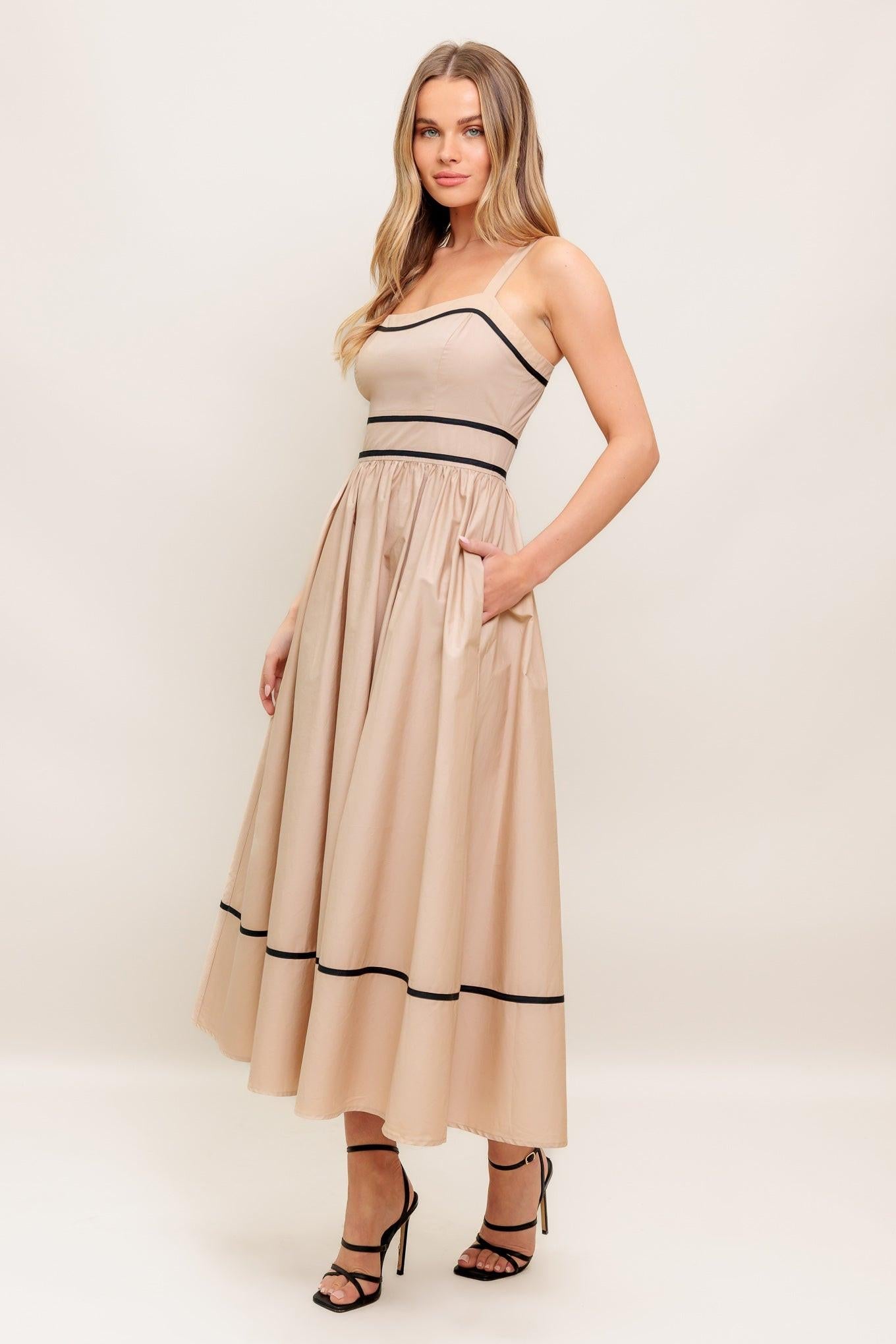 taupe midi dress SteinMart.com