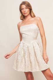 Romantic Garden Woven Mini Dress