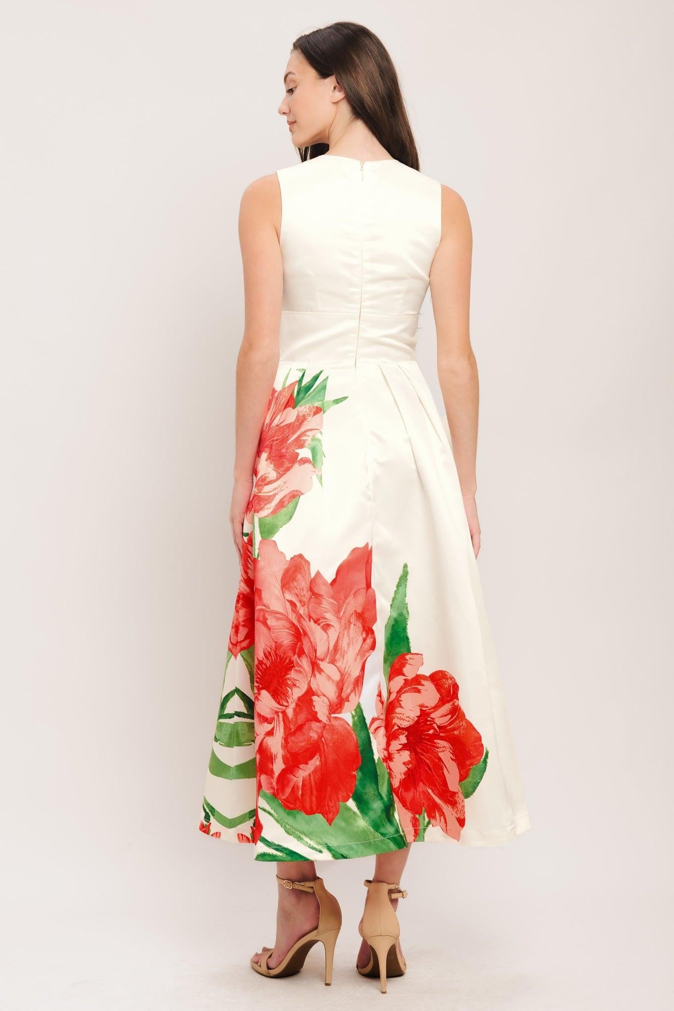 Romance Edit Woven Midi Dress