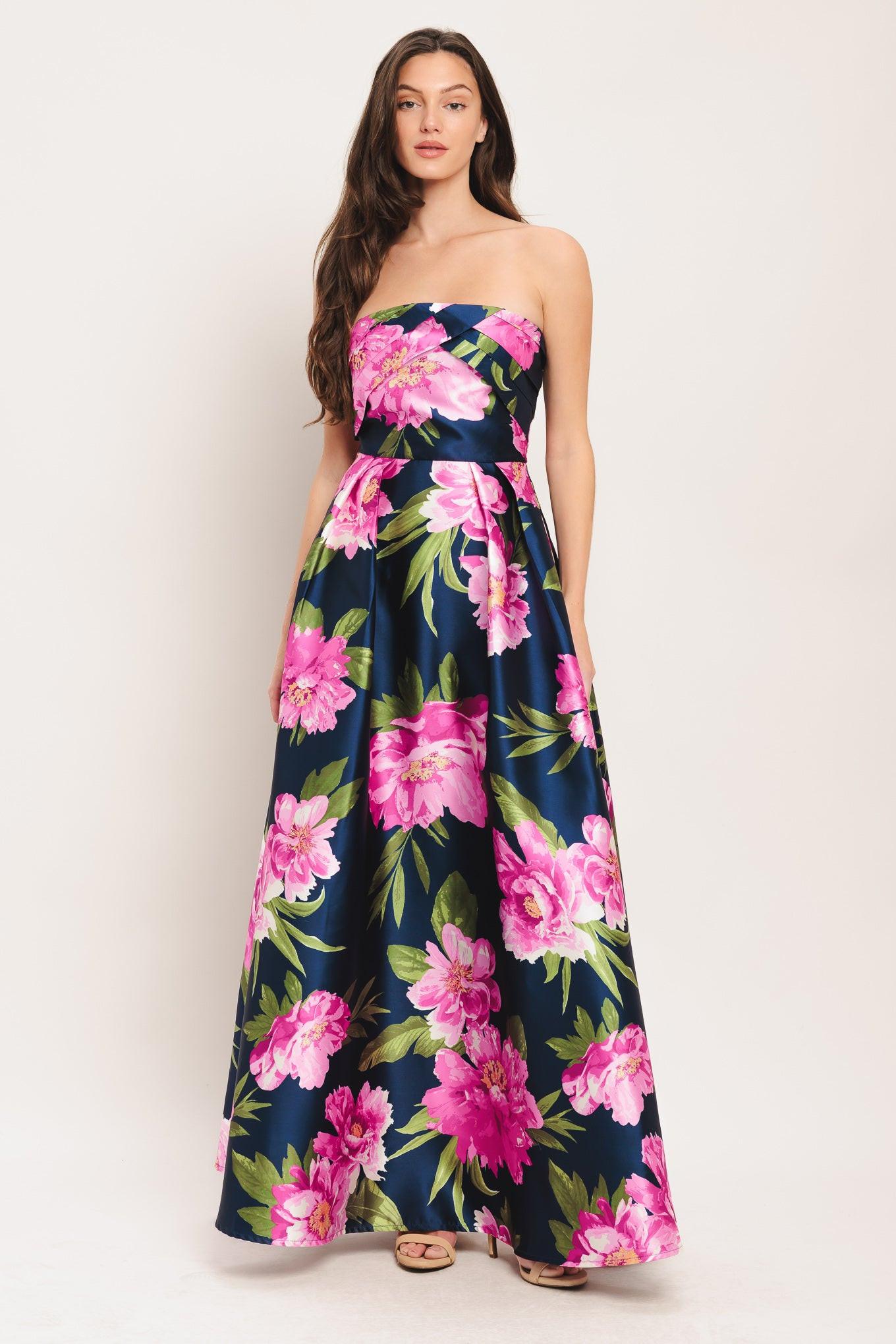 Luna Flora Woven Maxi Dress