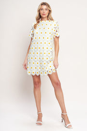 Daisies And Daydreams Woven Lace Mini Dress