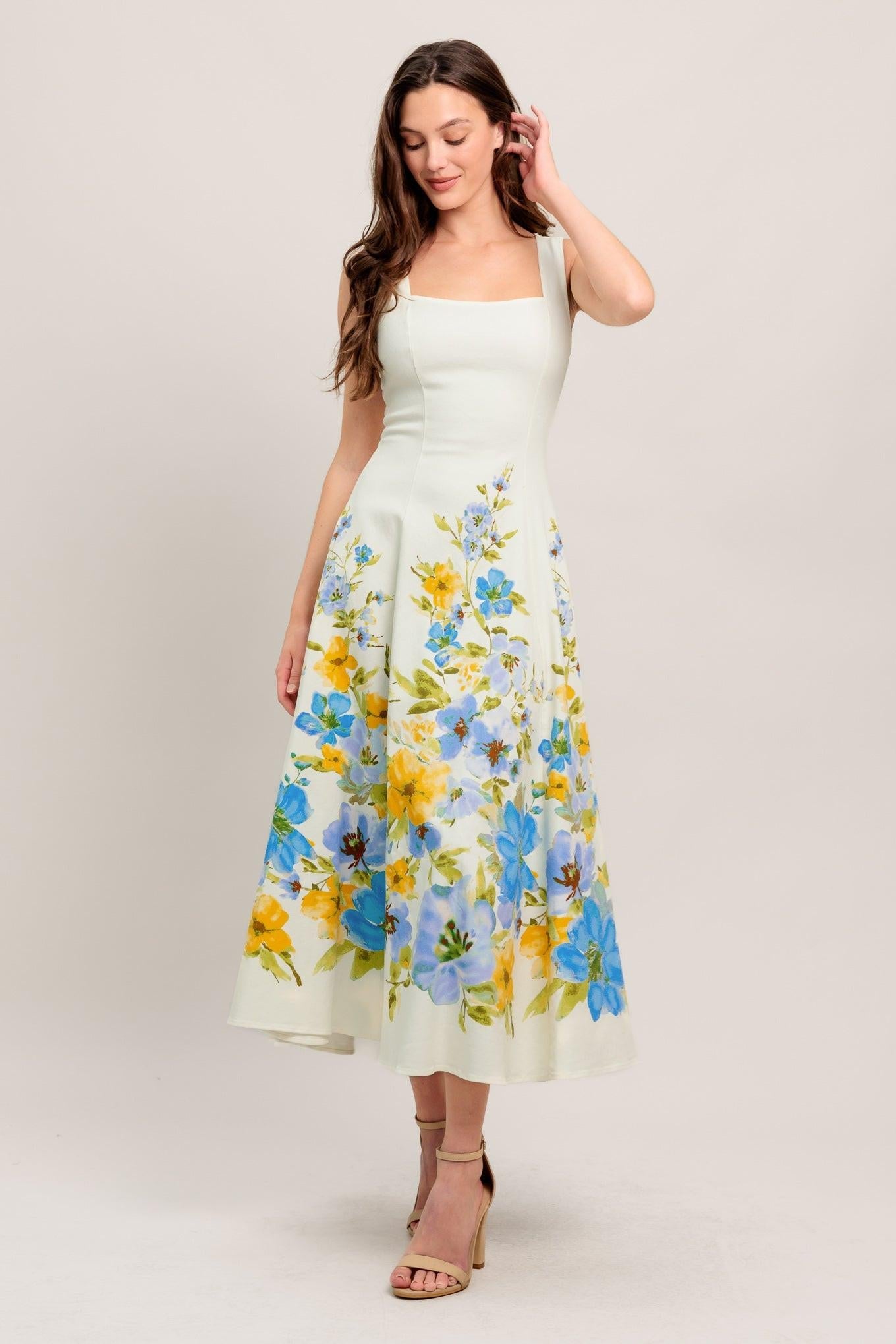 Dreaming Of The Coast Woven Midi Dress | Includes Plus Size