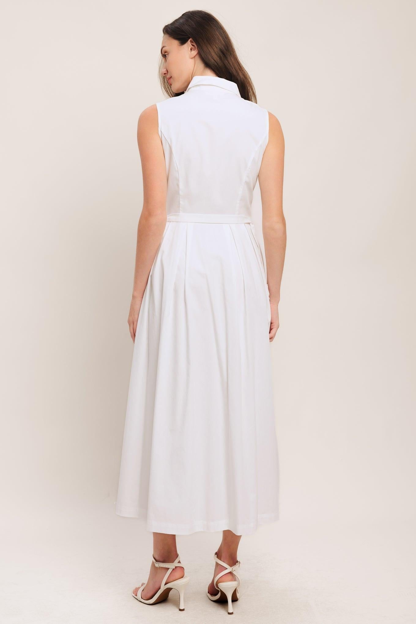 Heart Of White Woven Midi Dress