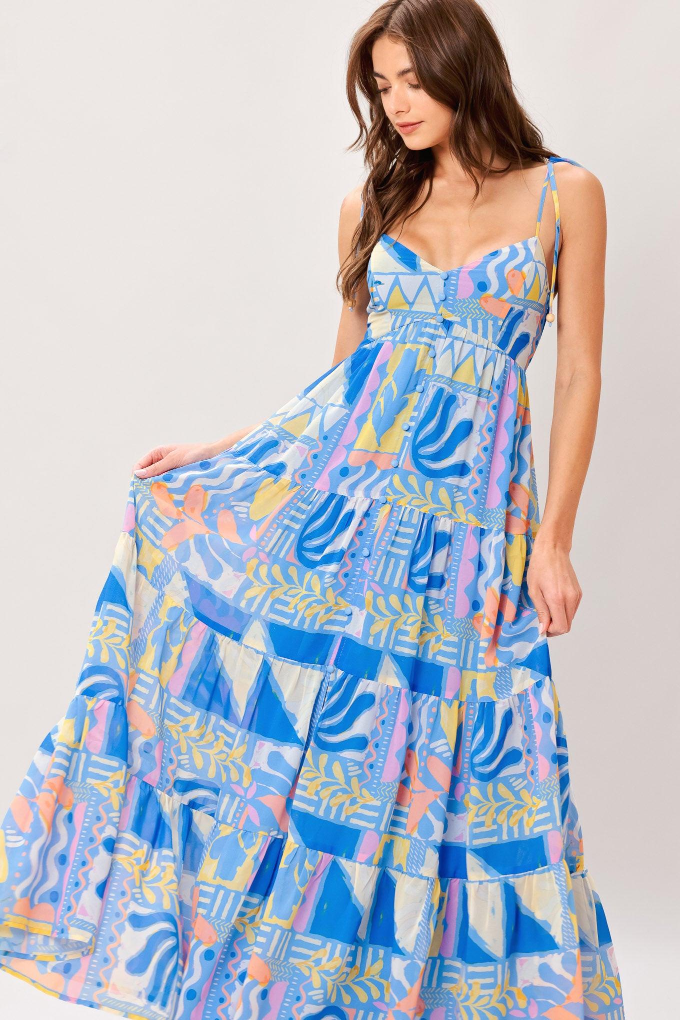 Seaside Love Flow Woven Maxi Dress