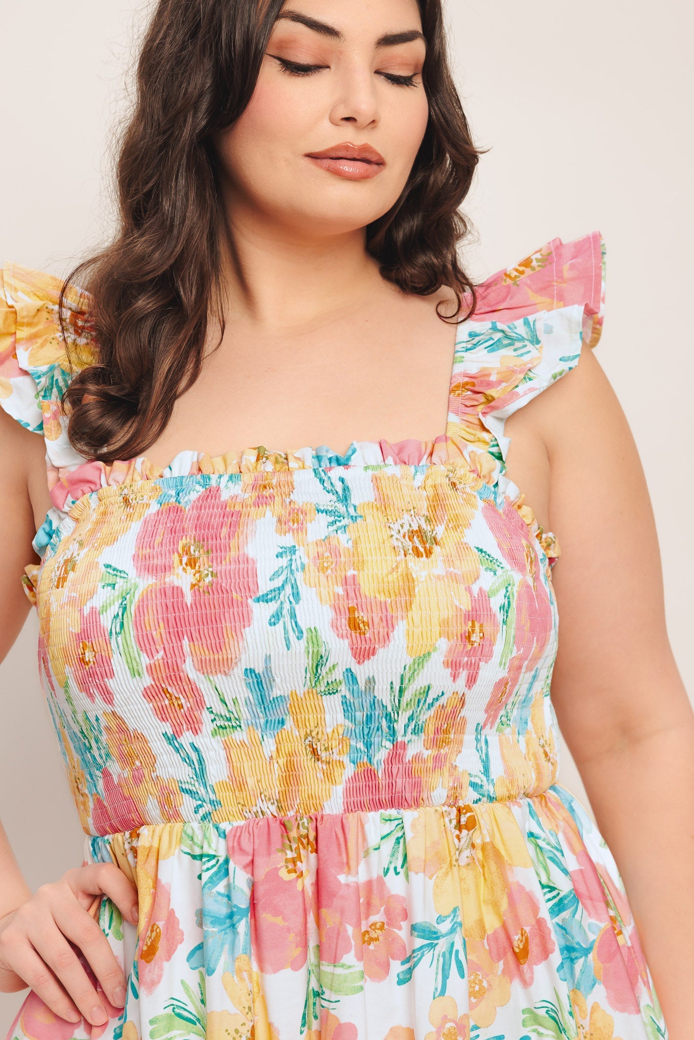 Soft Sunshine Woven Midi Dress