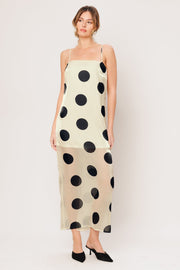 Avant Dot Woven Midi Dress