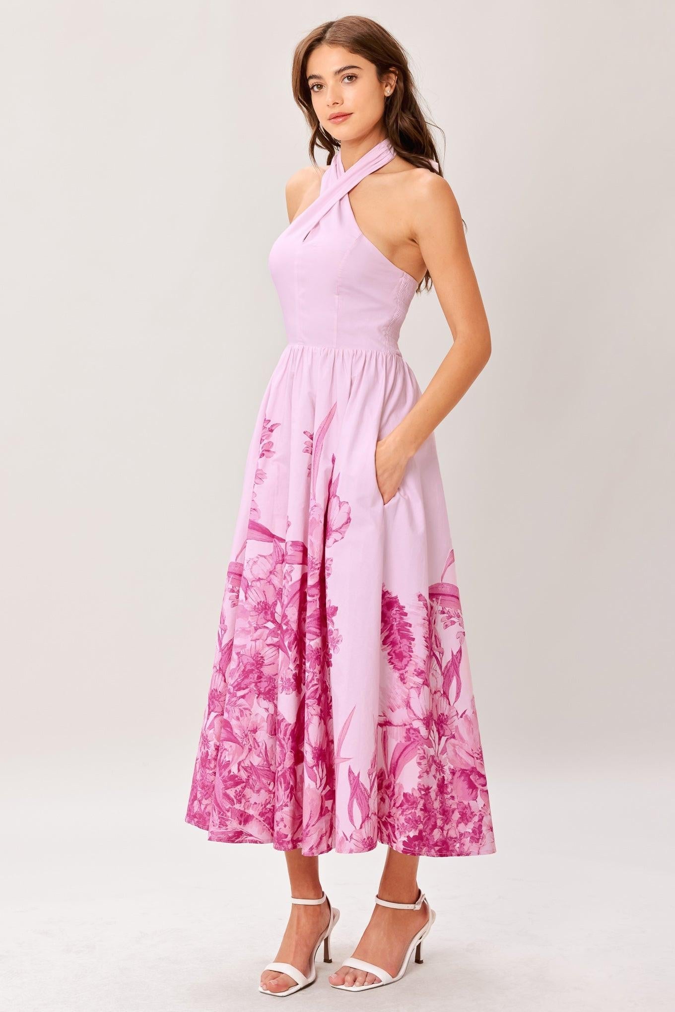 Roselight Dream Woven Midi Dress