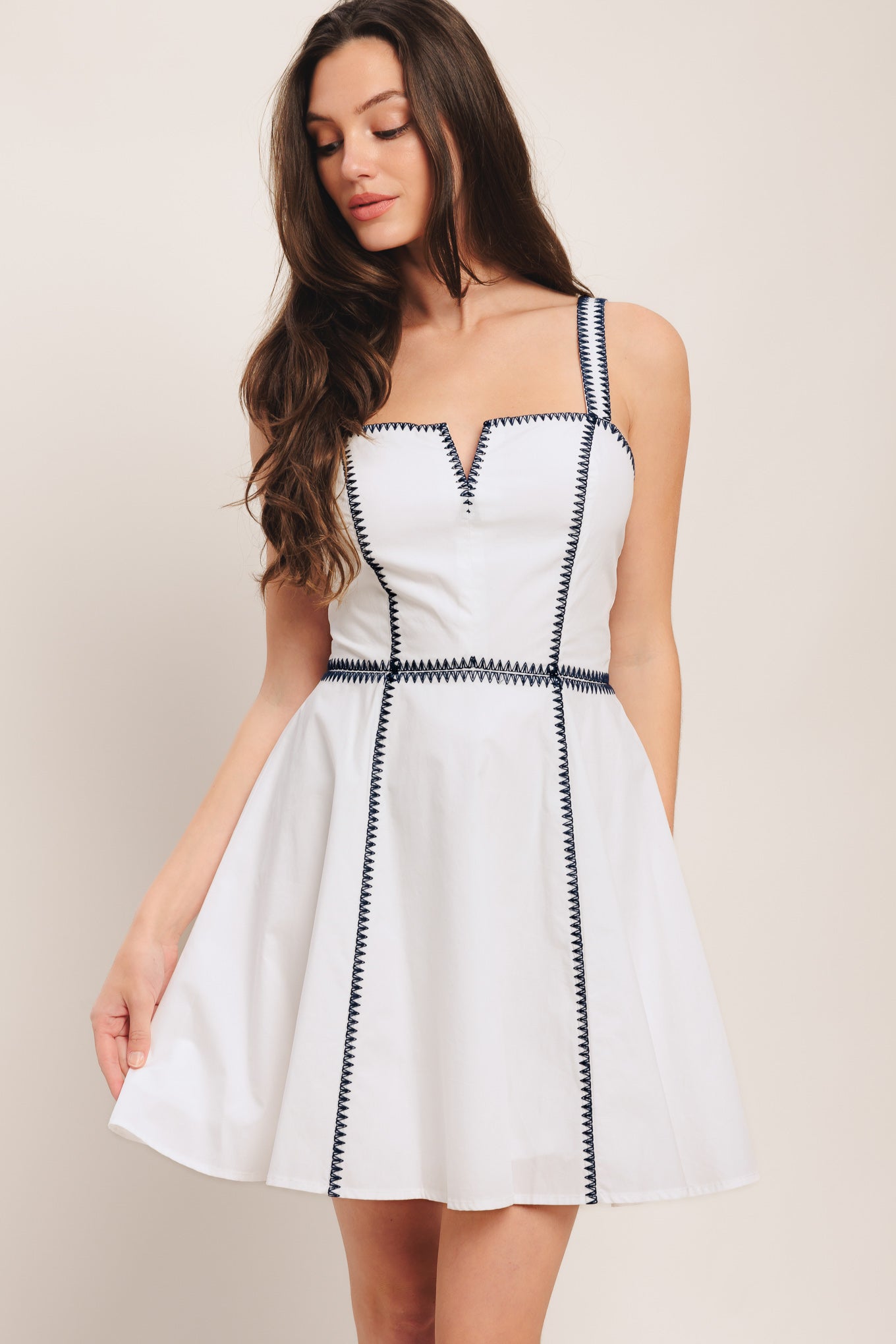 Sharp Summer Woven Mini Dress