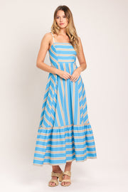 Breeze Stripe Woven Midi Dress