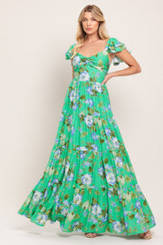 Fresh Blossom Woven Maxi Dress
