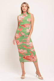 Paradise Glow Power Mesh Midi Dress | Includes Plus Size