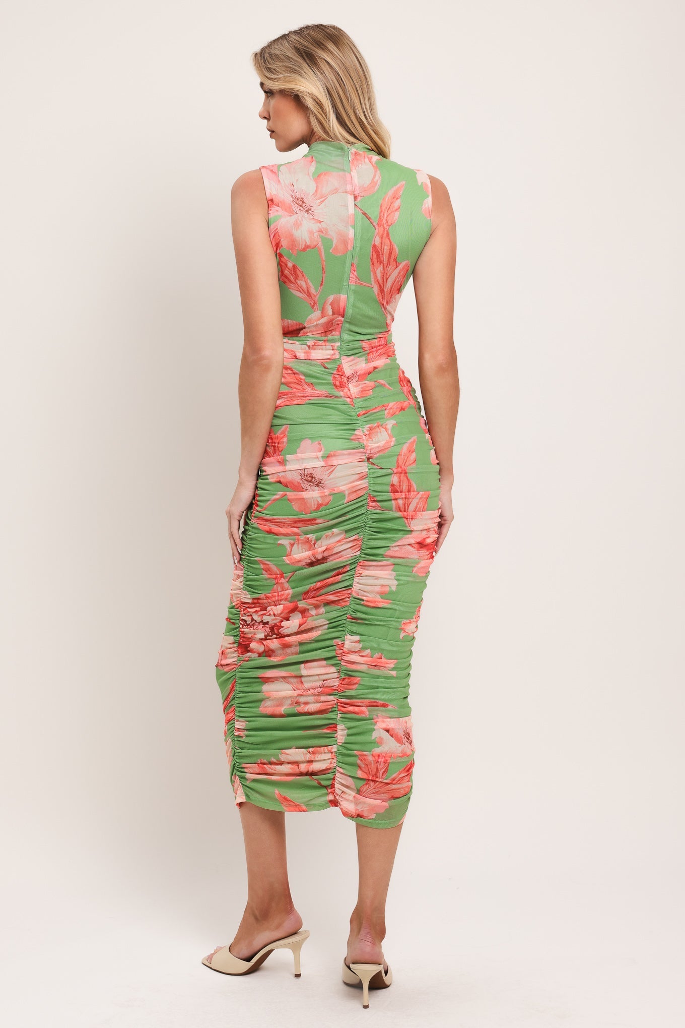 Paradise Glow Power Mesh Midi Dress | Includes Plus Size