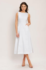 Cloudlight Summer Woven Midi Dress