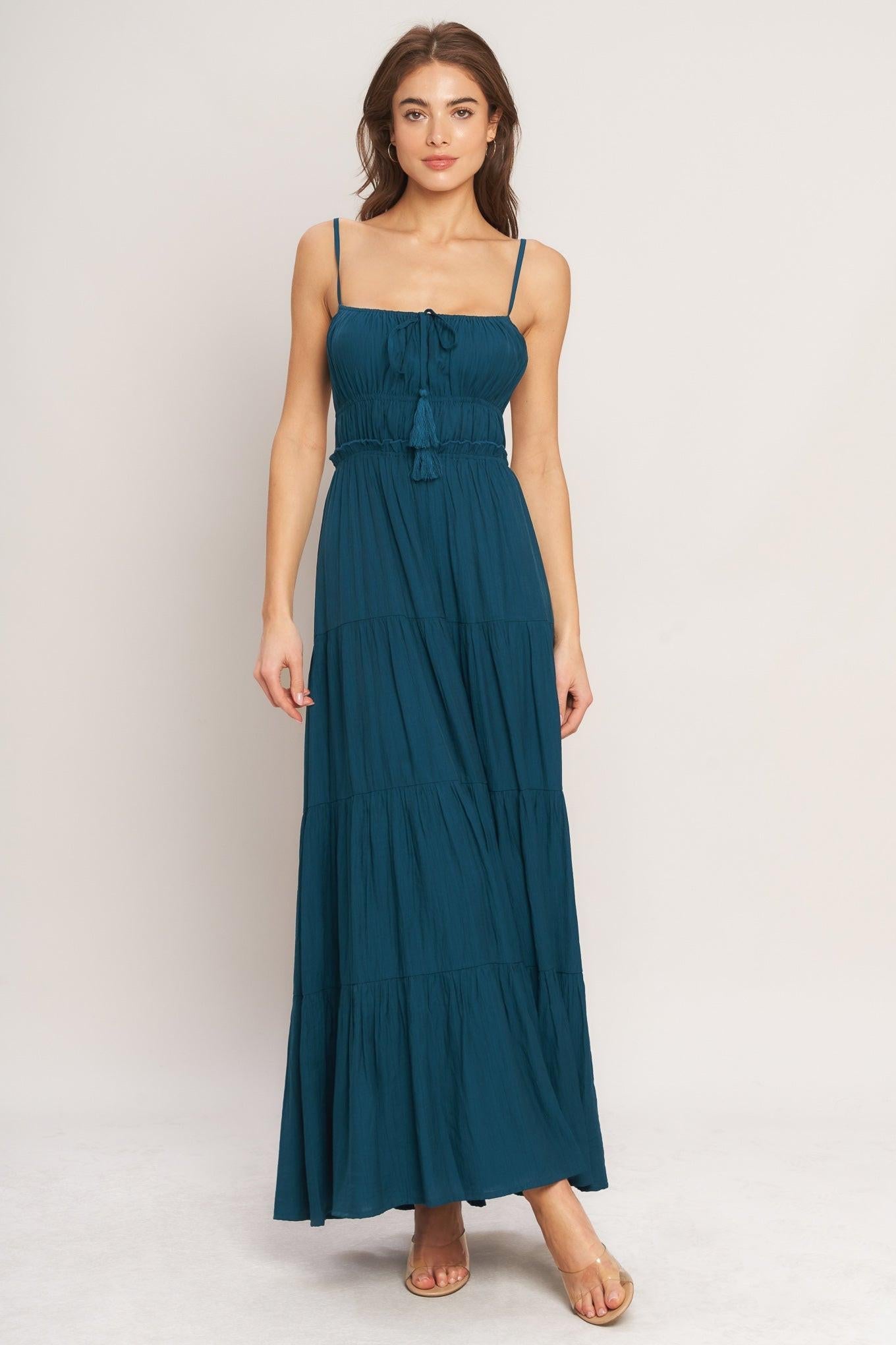 Ocean Breeze Woven Maxi Dress
