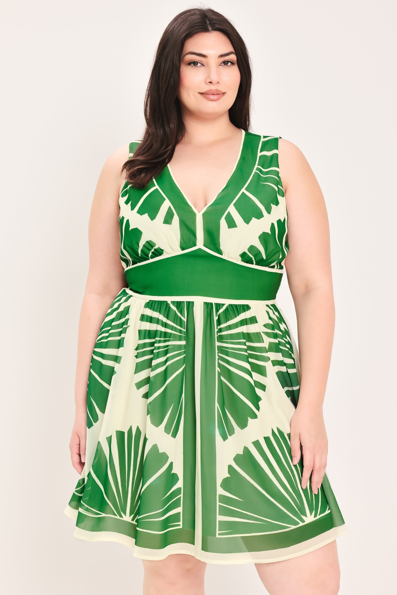 Palm Breeze Woven Mini Dress | Includes Plus Size