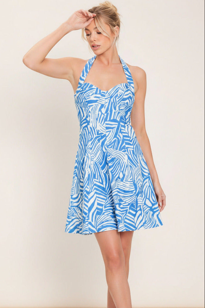Blue Lagoon Chic Woven Mini Dress