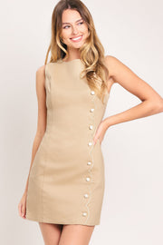 Elegant Touch Woven Mini Dress
