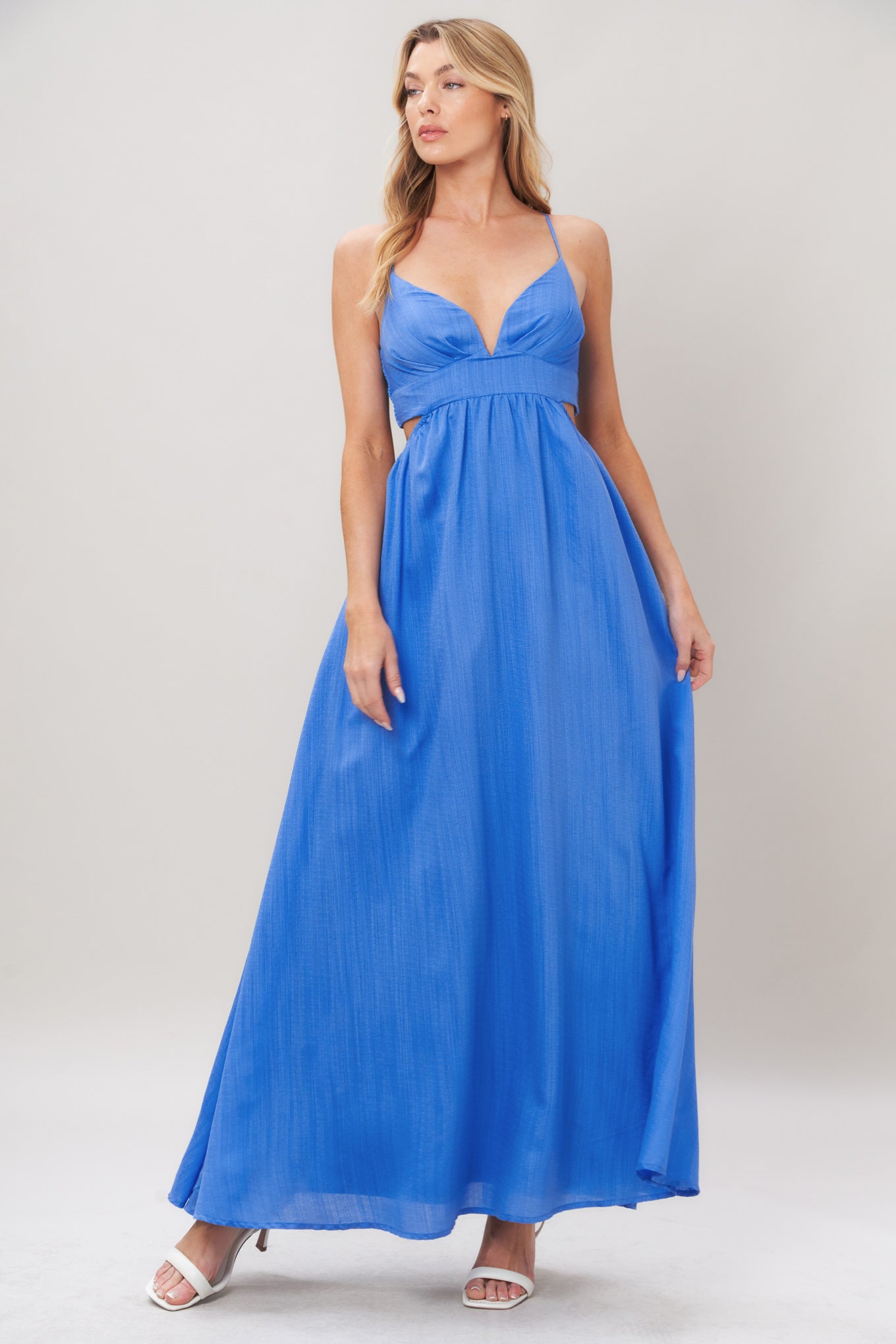 Azure Temptation Woven Maxi Dress