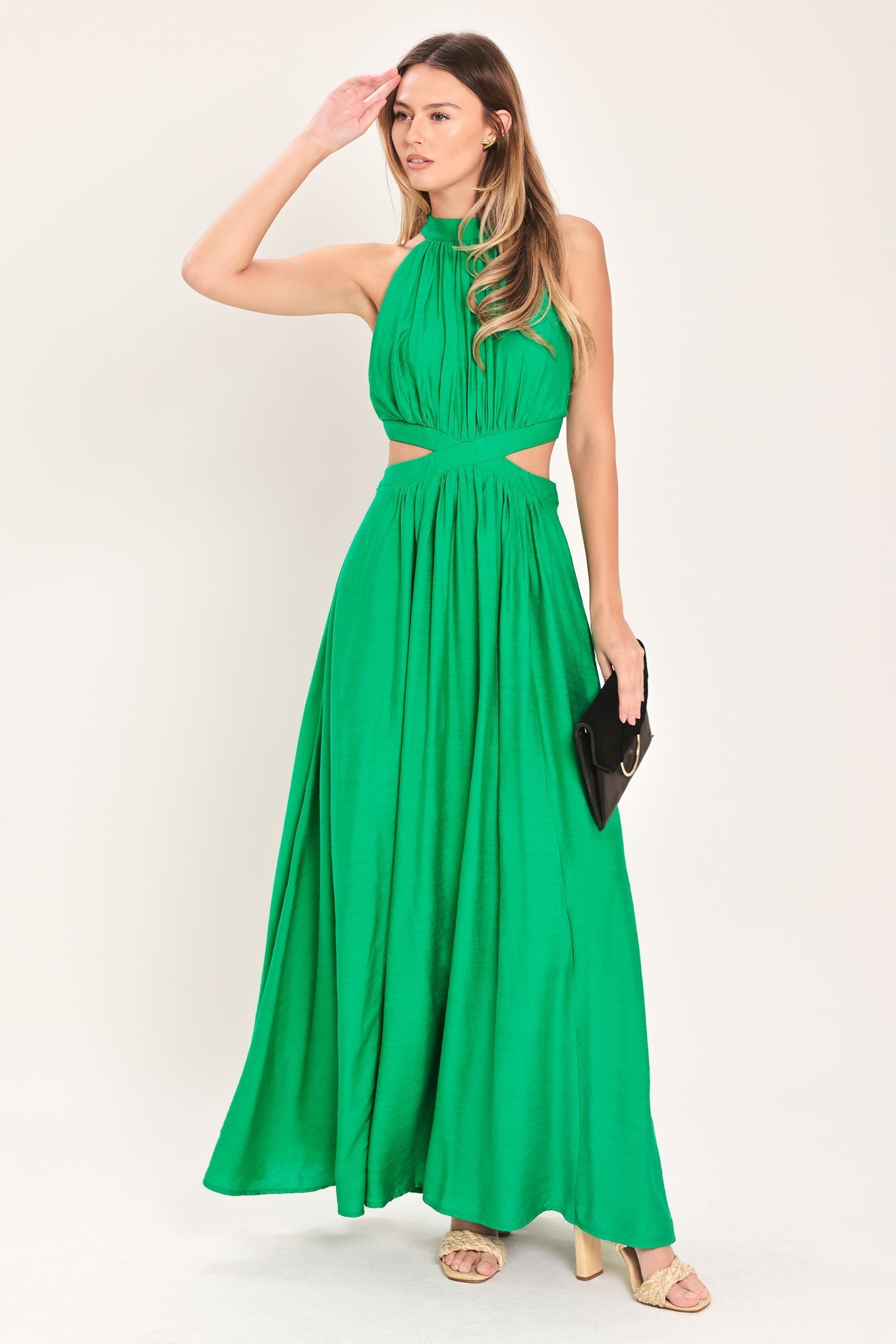 Terracotta Woven Maxi Dress