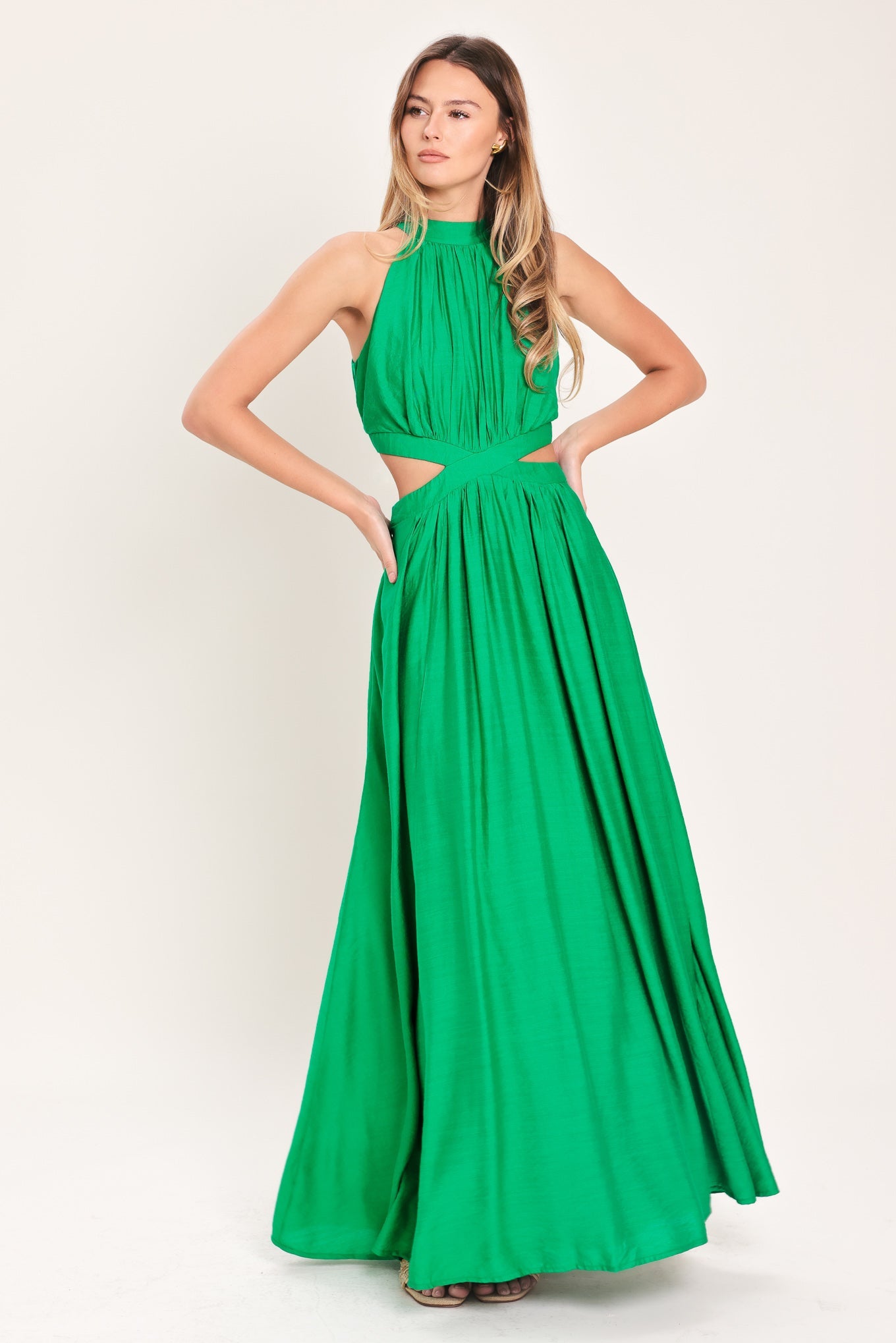 Terracotta Woven Maxi Dress
