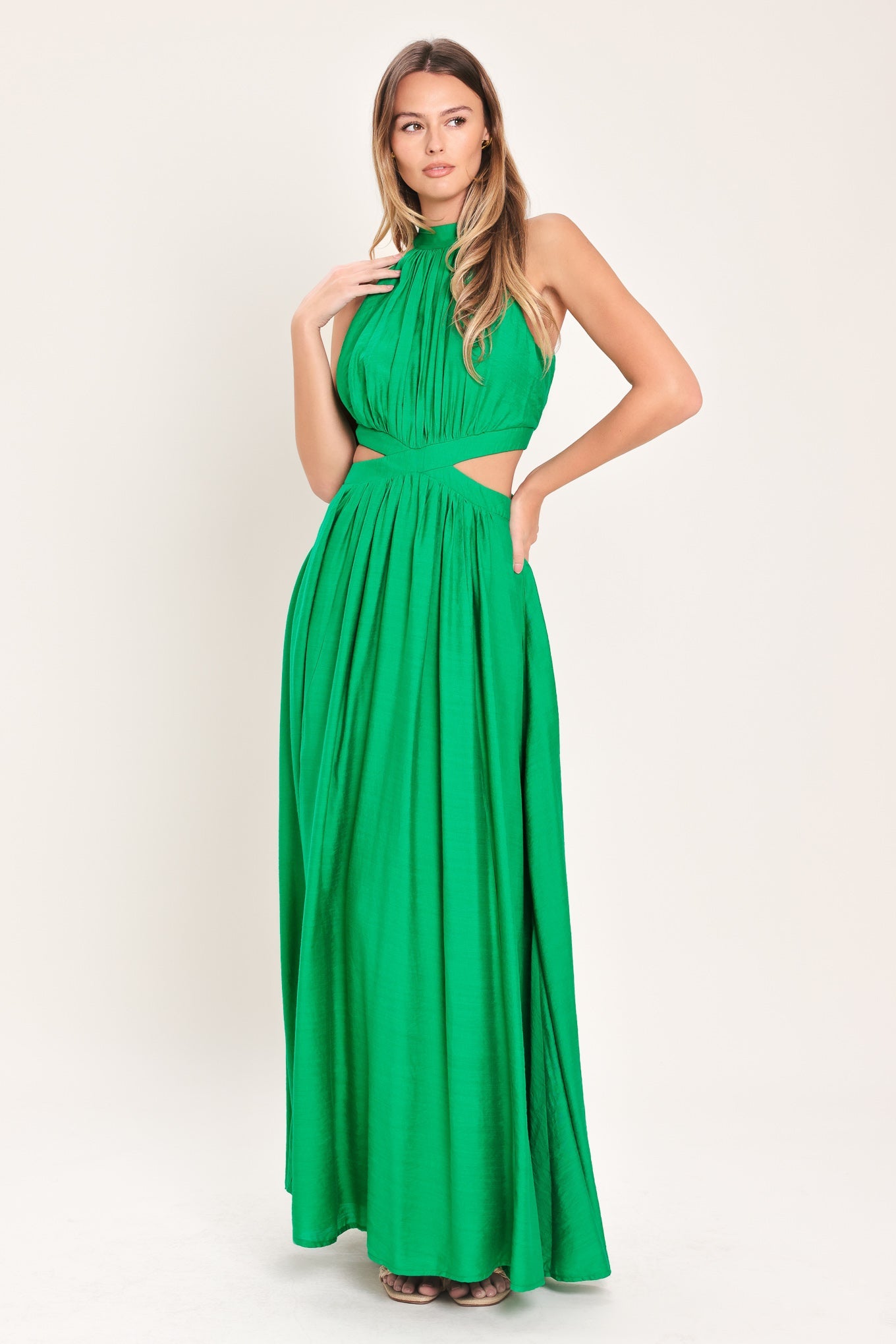 Terracotta Woven Maxi Dress
