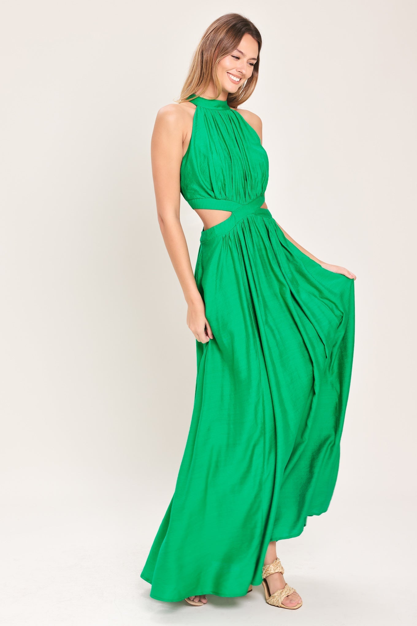 Terracotta Woven Maxi Dress