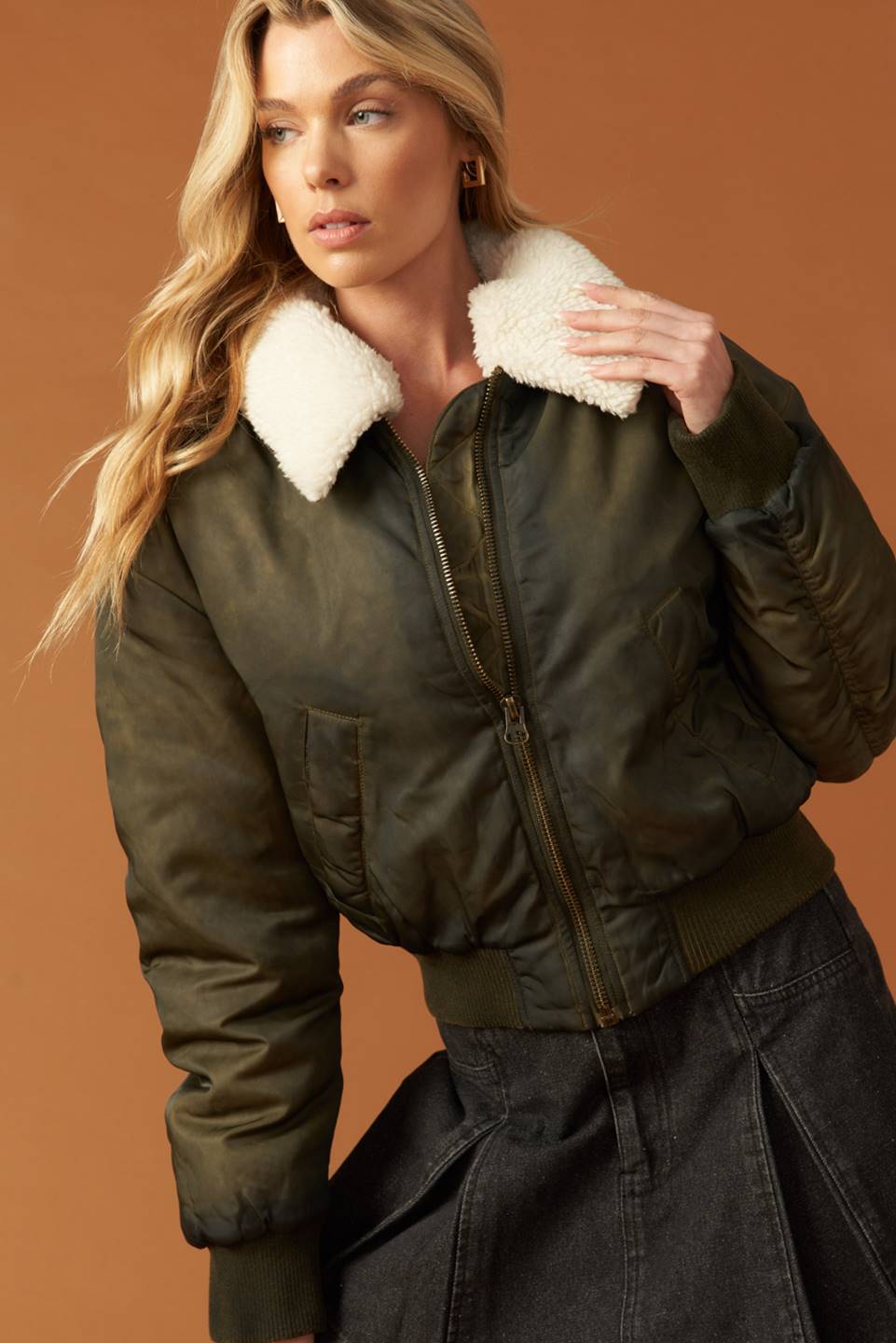 In A Trance Woven Bomber Jacket